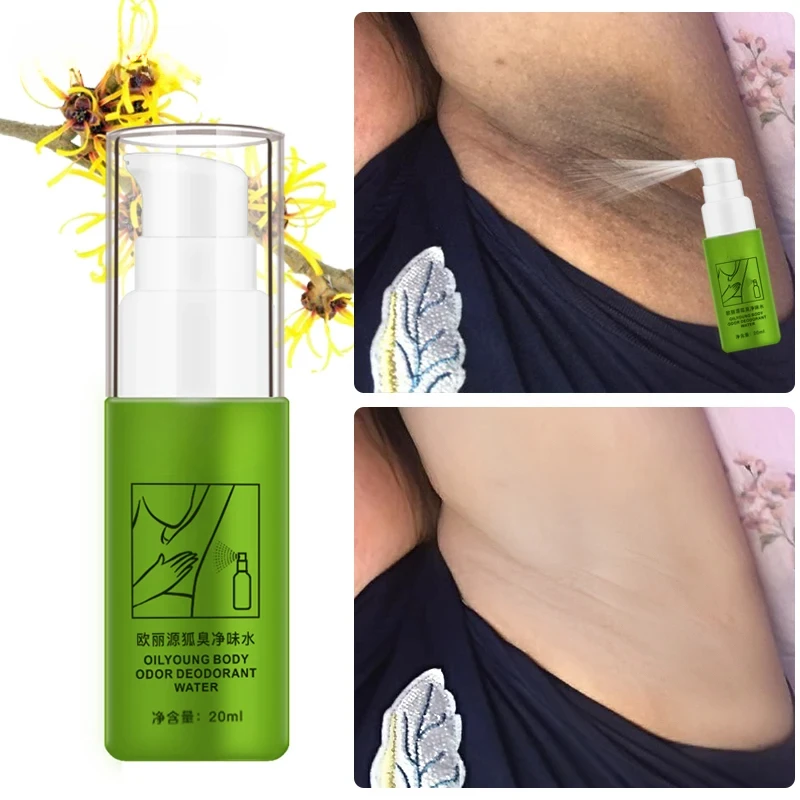 Body Odor Sweat Deodor Perfume Spray For Man Woman Removes Armpit Odor Sweaty Lasting Aroma Skin Care Spray 20ml