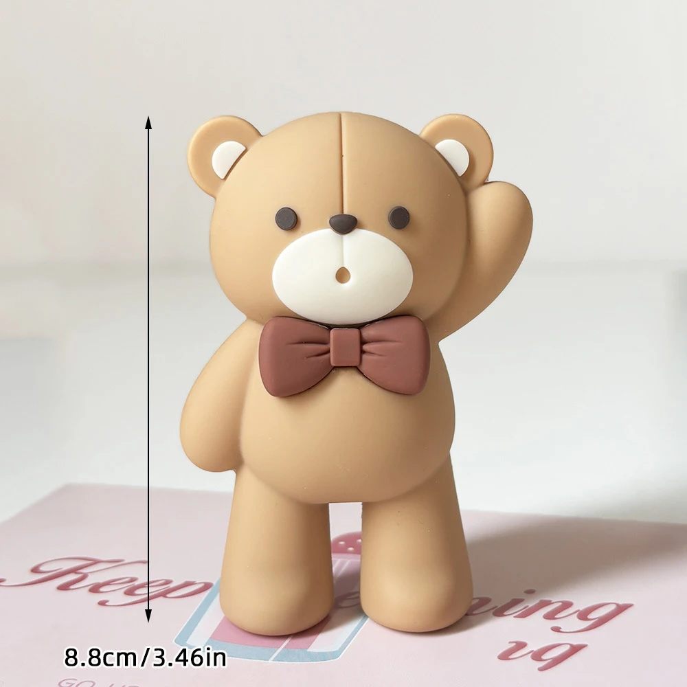Baby Bär Kuchen Topper Cakecup Topper Mini Bär Kuchen Dekor für Geburtstag Baby Dusche Baby Junge Party Dekoration Blau Braun Rosa – Detail 19