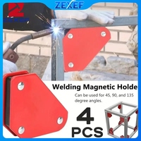 ZEXEF 4PCS Welding Magnet Hanging Tool 45°/90°/135° Arrow Clamp Magnetic Clamp for Welding Positioner Locator Tools Hardware