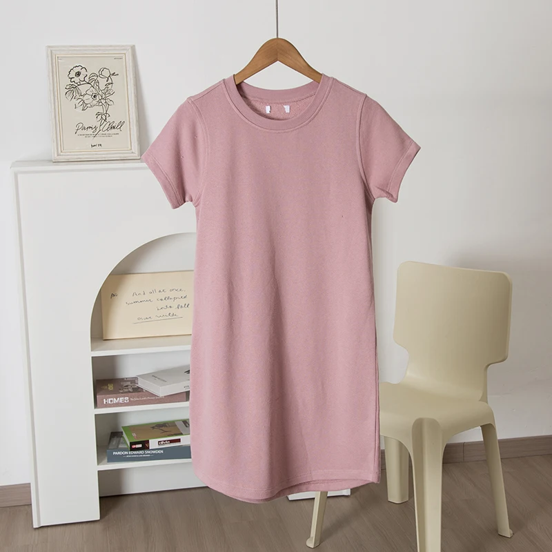 T-shirt en coton absorbant la sueur respirant Dr femme ample ort Sve rond Ne vêtements de maison Spwear décontracté été Dr