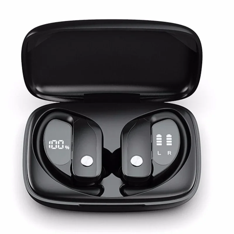 Bluetooth Wireless Headphones True Wireless Stereo Earphones Bass Earbuds Hands-free Mic Cell Phone Headset for Sport Wokout