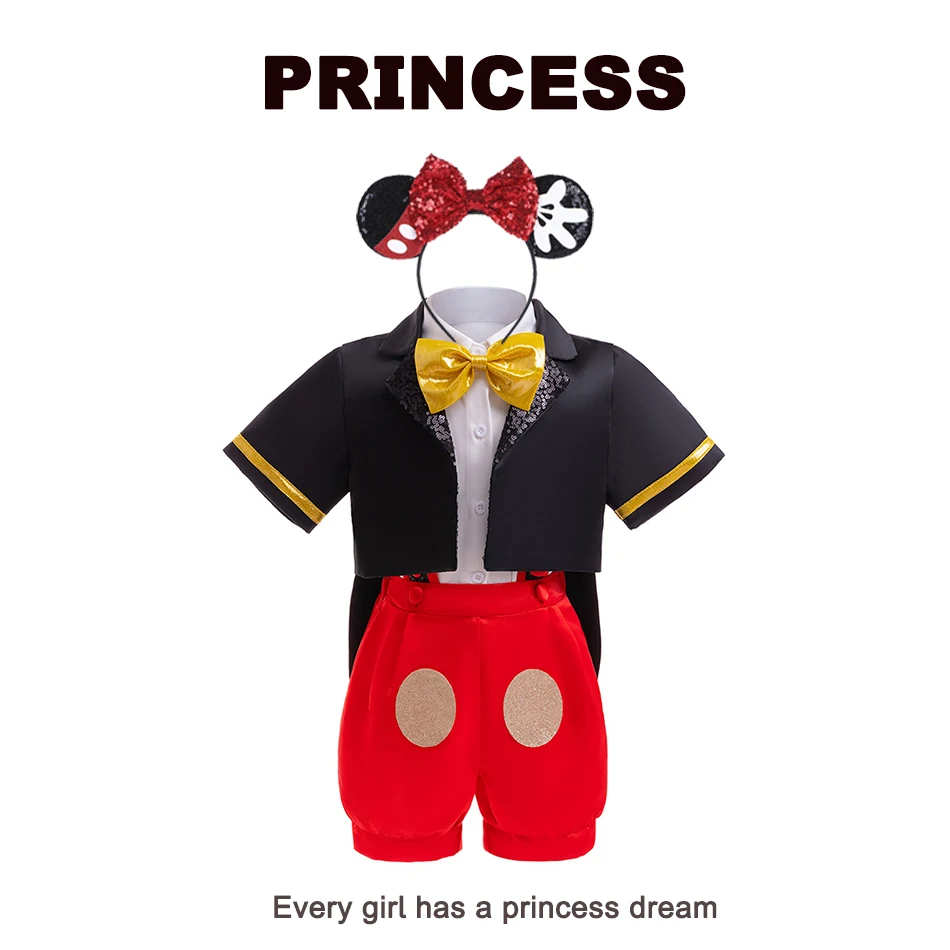 Mickey Cosplay Costume Kid Halloween Cosplay Dress Up Clothes New Arrival Surprise Birthday Gift For Baby Child