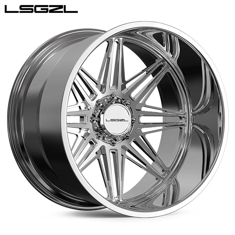 Alloy H Car Wheel Forged 8x170 8x180 Chrome Color Off-road Deep Dish Rim for ford RAM toyota dodge H2 20 22 24 26 28 Wheels Rims