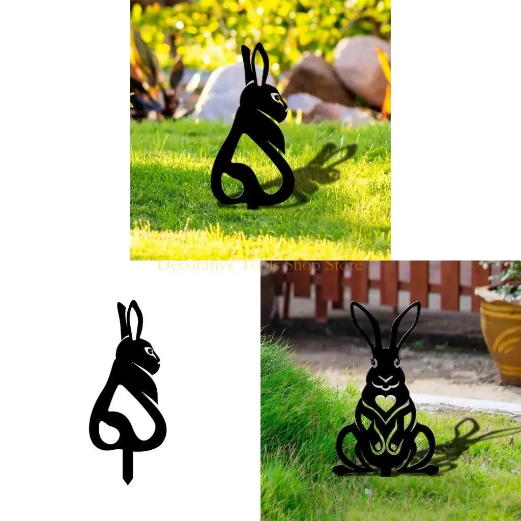 

QX2E Черный кролик -силуэт коврик