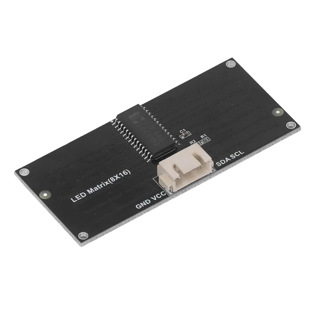 AIP1640 Chip LED Display Module DC3.3‑5V 128pcs Beads LED Control Module 8x16 Panel IC2 Communication Single Board Computers