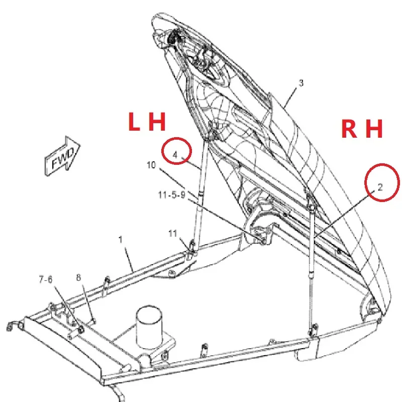 254-9301,250-5881,SPRING GAS ENGINE HOOD caterpillar CAT BACKHOE LOADER 414E 416E 432E 420E 442E 434E 422E 444E 450E 450F 430E