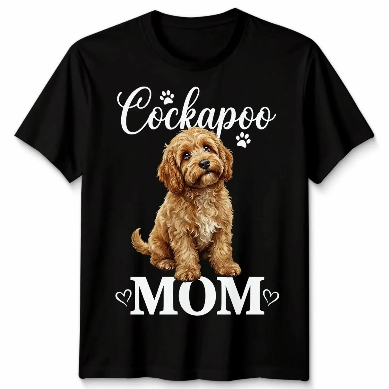 Cockapoo Mom Dog Animal Breeds Men's T Shirt Women's Top vintage Washed fashion Casual Stretched graphic Unisex Soft homme