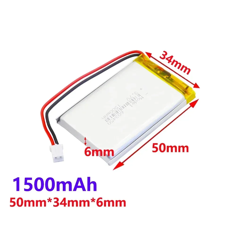 3.7V Li Po 603450 Batteries 1500mAh Lithium Polymer Battery for Beauty Instruments Bluetooth Headsets Fingerprint Door Locks