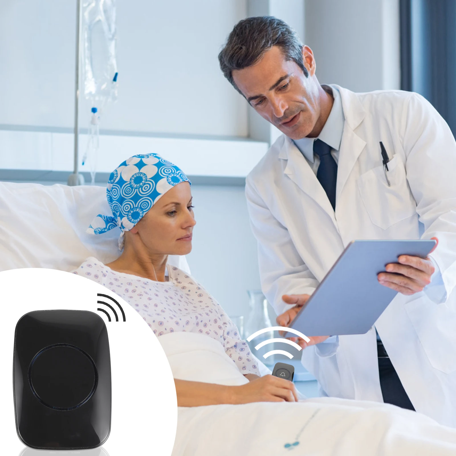 1 مجموعة كبار السن الذعر زر الاتصال اللاسلكي مقدم الرعاية النداء ABS دائم نظام الاتصال اللاسلكي 300 متر المدى الجرس للمنزل التمريض