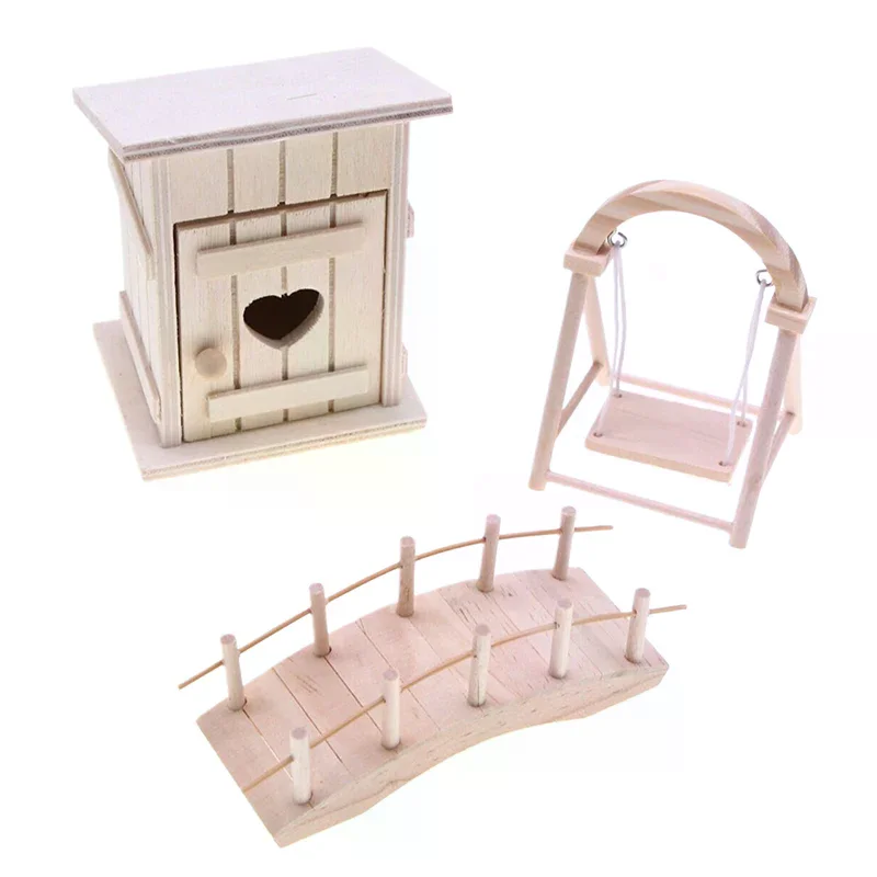 1:12 دمية مصغرة محاكاة سوينغ حديقة ديكور لعبة بيت الدمية الملحقات