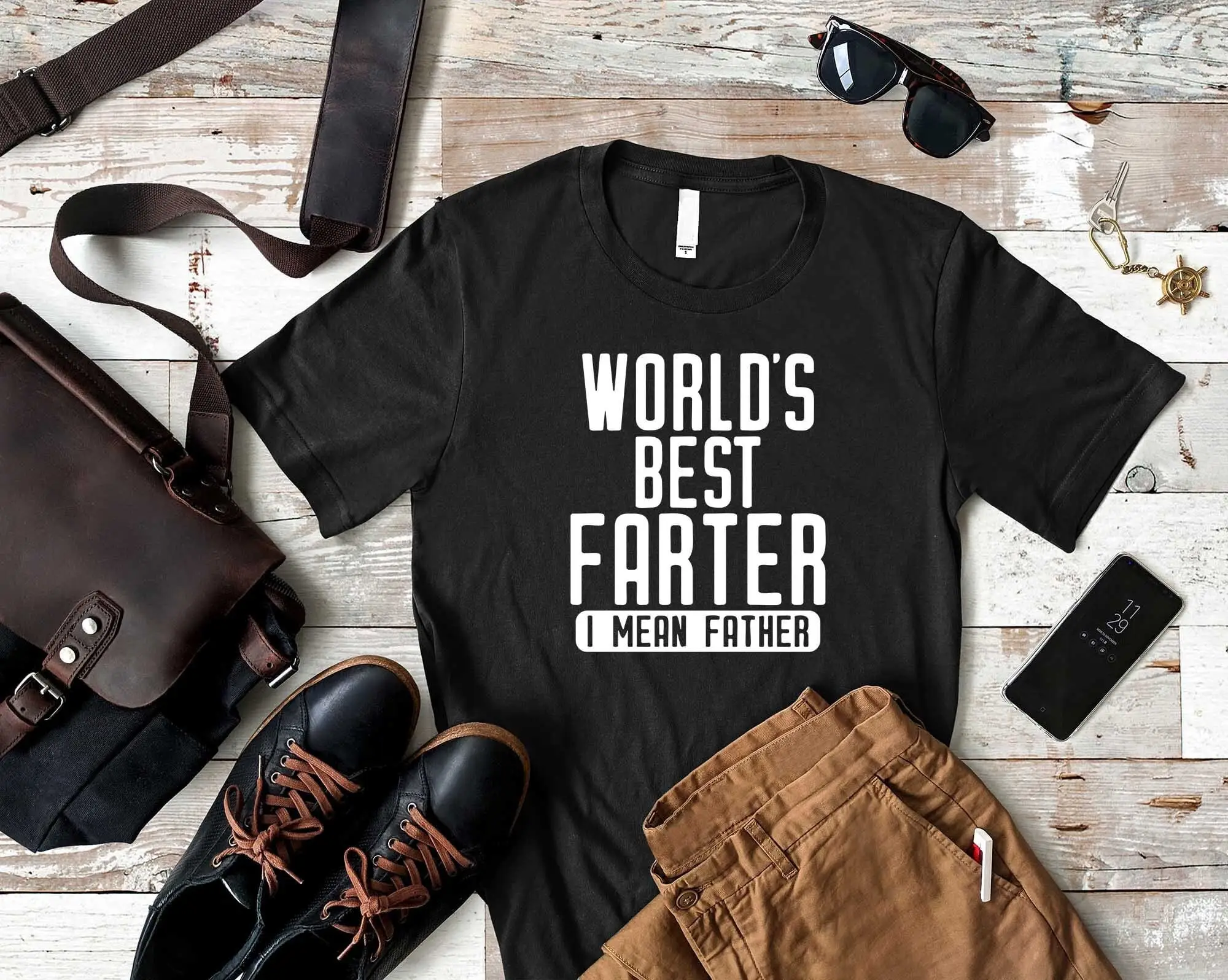 Funny Father T Shirt Best Farter Fathers Day Dad and Husband for