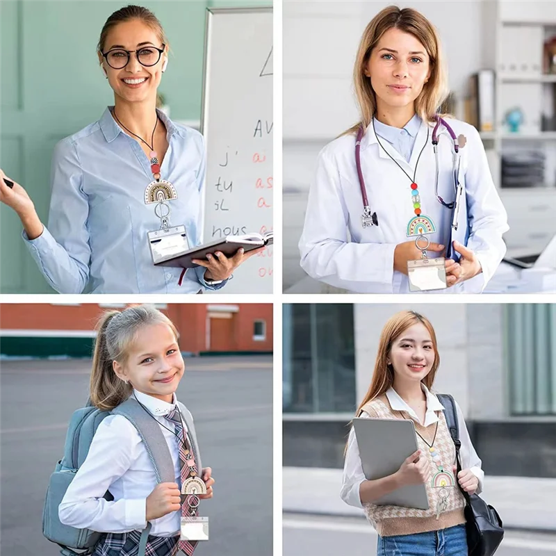 

Ремешки для учителей нового дизайна для идентификационных бейджей и ключей. Симпатичные ремешки из бисера.