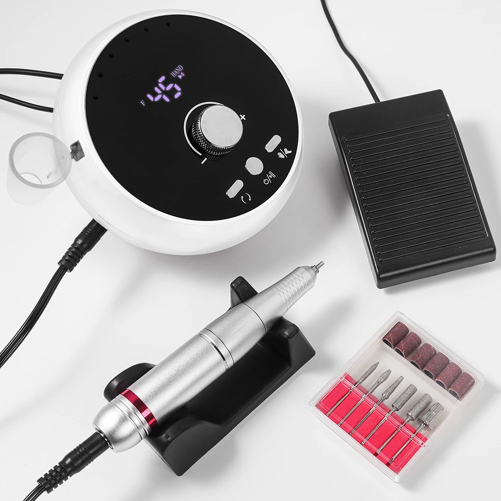 Nieuwe 45000 RPM Professionele Elektrische Nagelboor Manicure Machine Geluidsarme Nagels Schuurmachine Set Nagelsalon Polijstmachine Apparatuur Gereedschappen