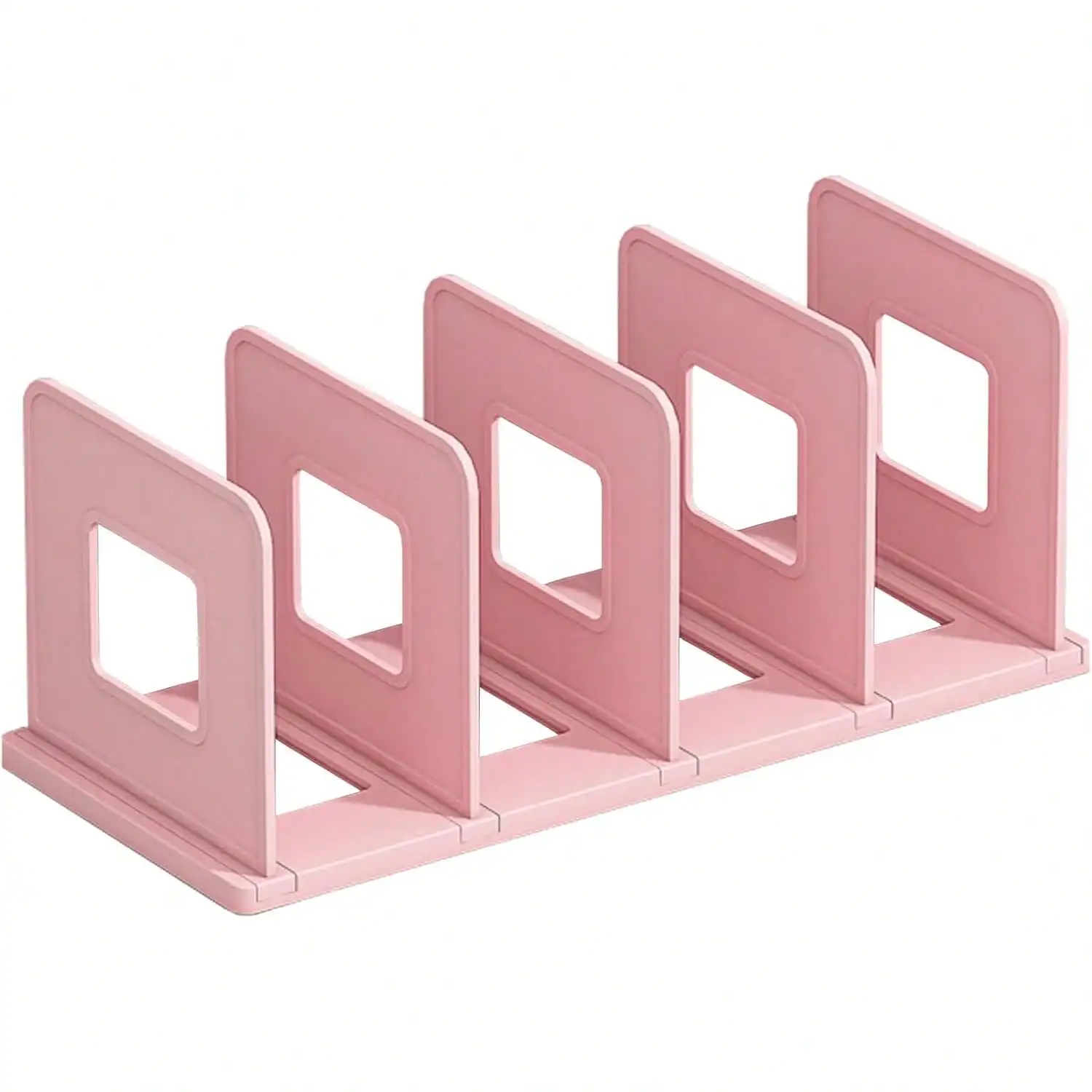 

Desk File Sorter Vertical Desktop File Folder Organizer 4 Section Plastic Book Holder Adjustable Shelf Dividers Closet Purse Handbag Mail Binder Organizer Magazine Rack Stand Bookshelf (White)