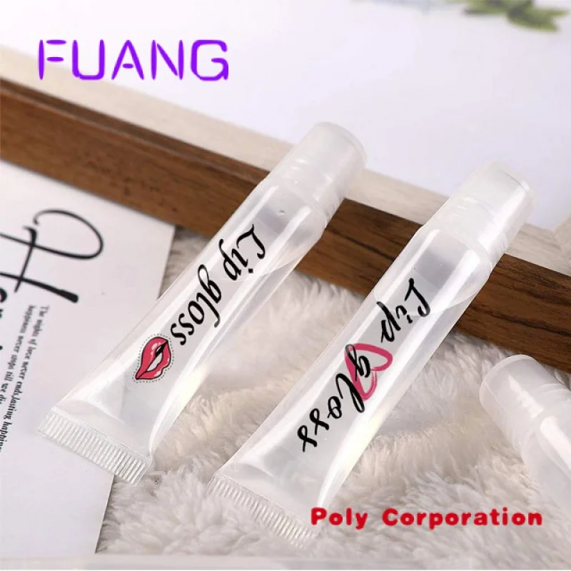 Custom  Private lip gloss tubes customize popular logo label stickers