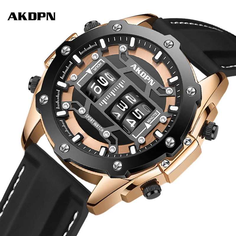 

Мужские часы, кварцевые часы с цифровым циферблатом, силиконовый ремешок, универсальные наручные часы, водонепроницаемые часы Relogio Masculino