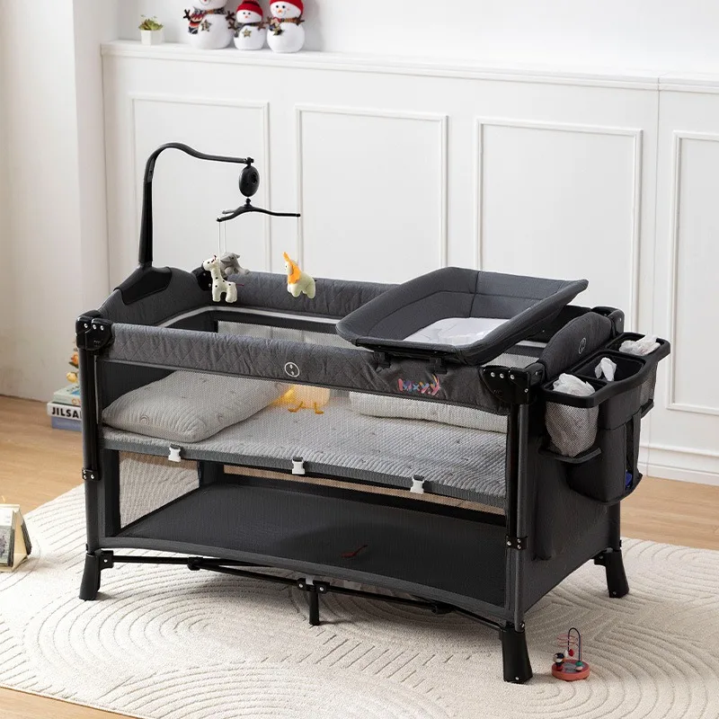 Multi-Functional Portable Modern Foldable Steel Baby Crib for School Use for 0-3 Years