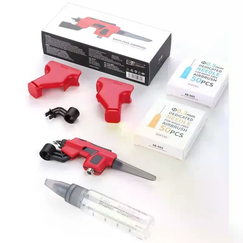 1 Set 0.3mm/0.5mm Caliber Water-Based Paint Airbrush PT-AB No Wash Airbrush Marker Pen Airbrush Quick Paint Change For Modeling