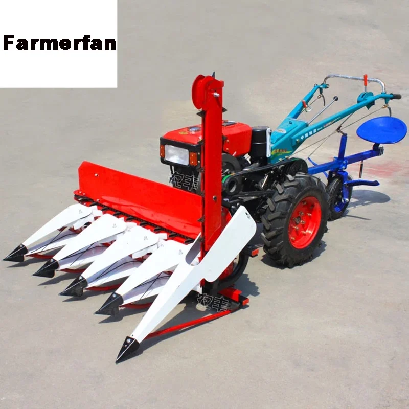 12 Horsepower Diesel Engine Rice Wheat Walking Tractor Sorghum Corn Stalk Pepper Soybean Alfalfa Rubber Making Machinery