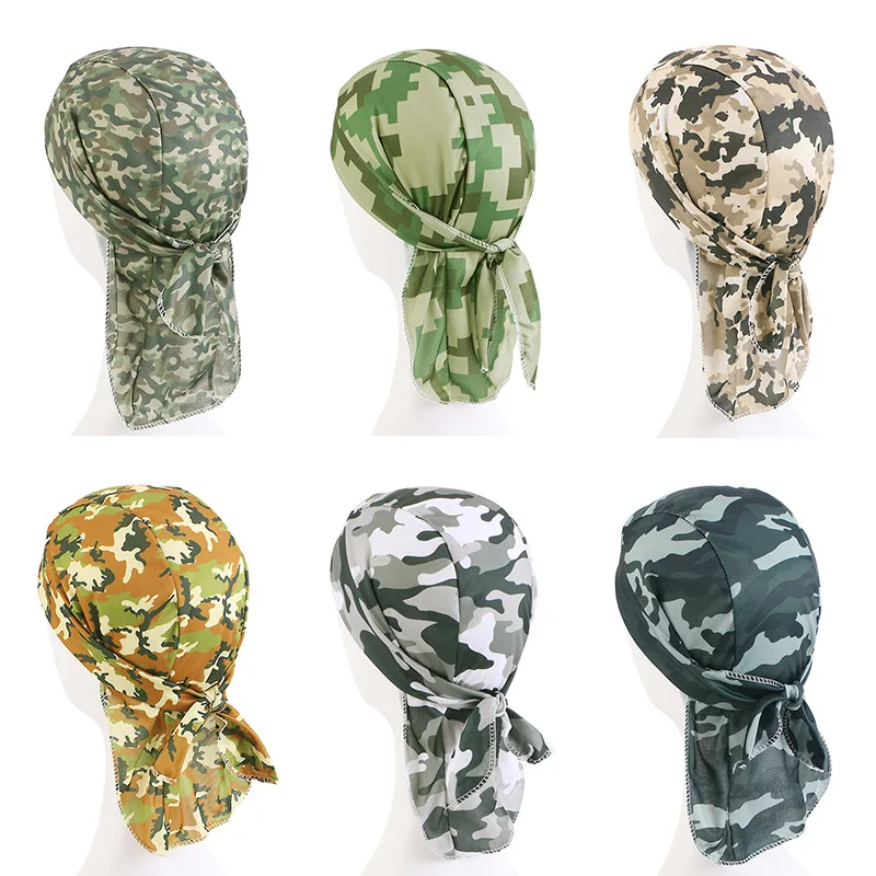Piraten-Bandana, Radfahren, Do-Rag, Unisex, atmungsaktiv, schnell trocknend, Durag-Kappe, Angeln, Motorrad, Kopftuch, Sonnenschutz, Camo-Kopftuch – Detail 1