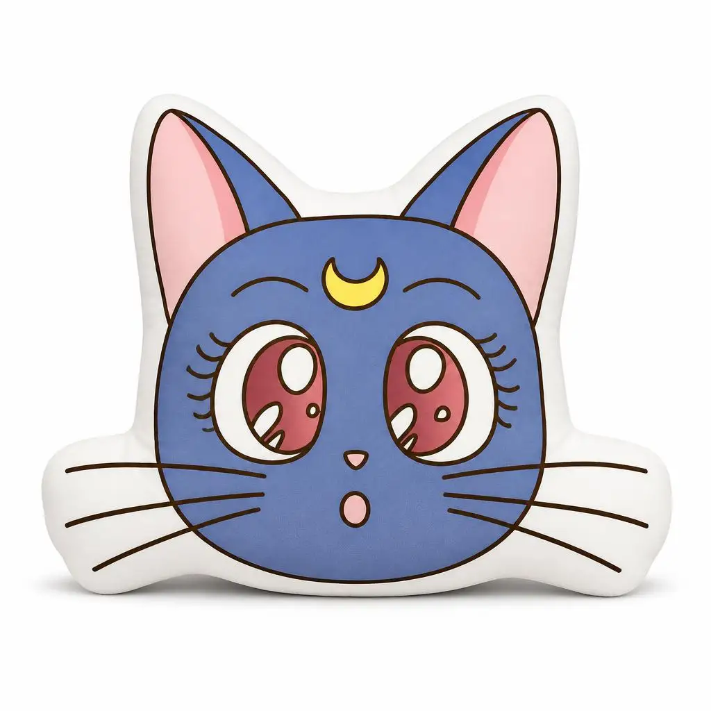 Moon Girl Luna Cat Anime Plush Pillow Cushion Irregular Stuffed Throw Pillow Home Decor Gift Sofa Bed Couch