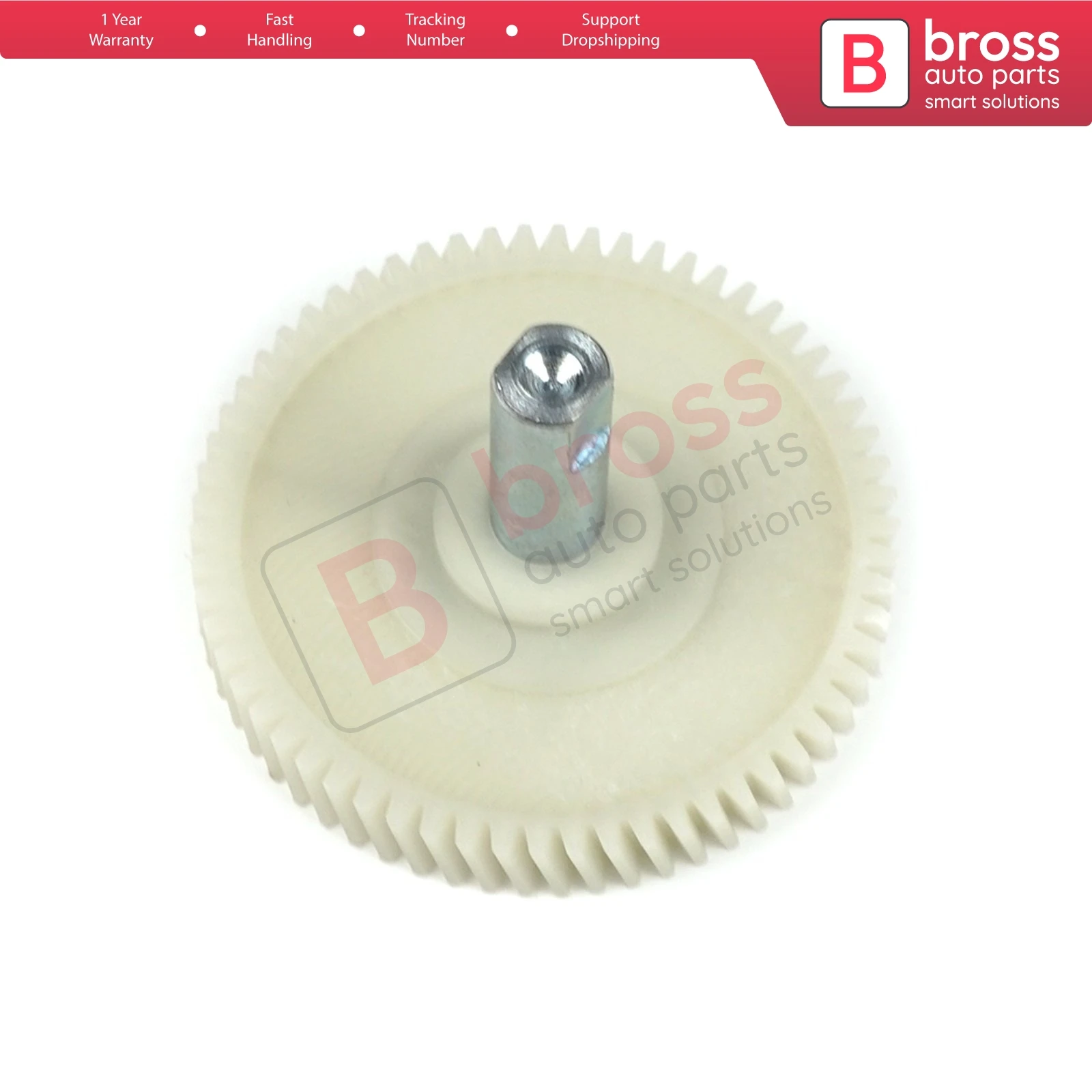 Bross BSR518 Panoramic Sunroof Motor Repair Gear with Shaft for Mini Cooper 2007-2014 54103448675, 54103428921, 54109809776