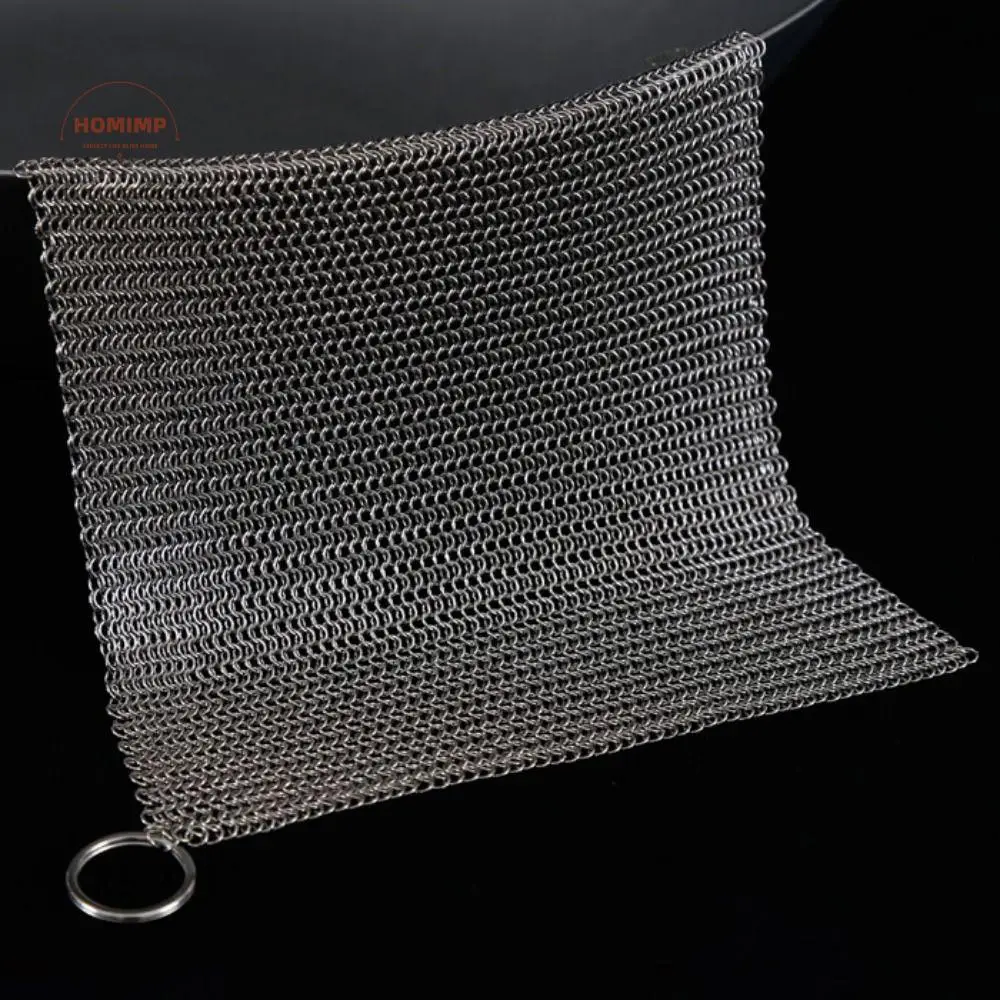 

Square Stainless Steel Dishcloth Corrosion Resistant Rust-free Pan Rust Remover Hangable No Residue Pot Brush Glass