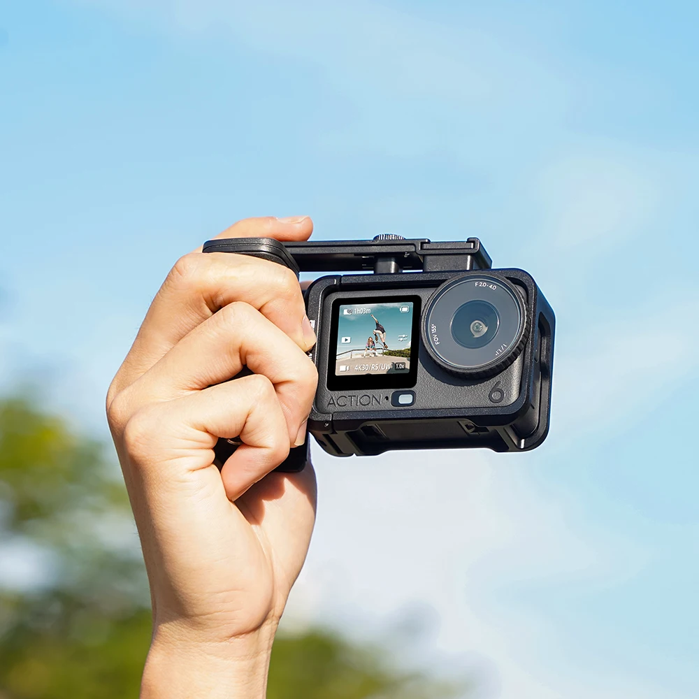 Flymile Street Grip Kit für DJI Osmo Action 6 Kamera-Griff Erweiterungshalterung mit Auslöseknopf Schutzhülle Zubehör – Detail 13