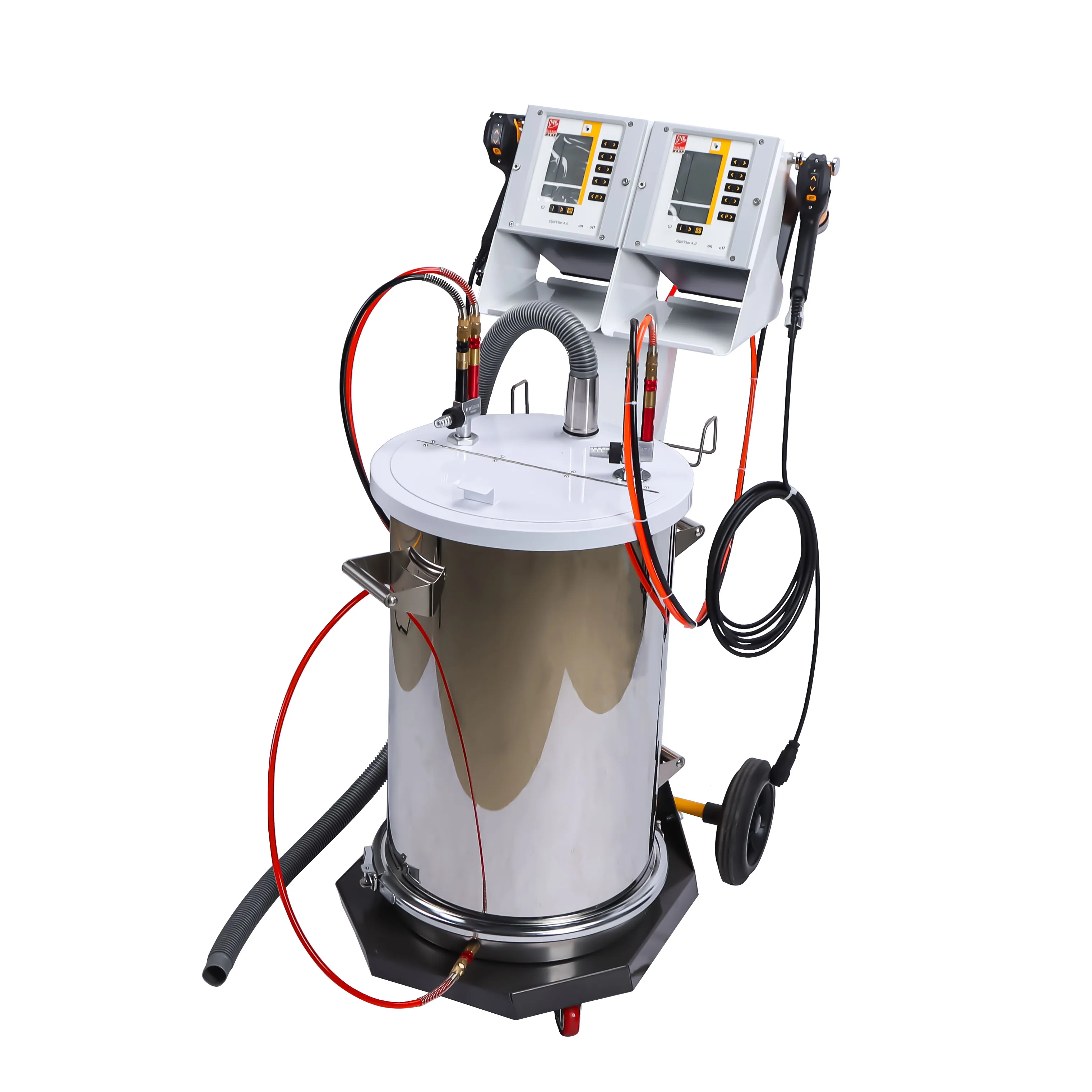 Double powder coating machine spray  system with 50L steel Powder hopper