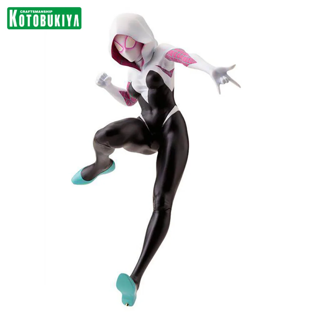 Original in Stock Kotobukiya Bishoujo Statue Spider-Gwen Ghost-Spider Renewal Package Anime Figure Collection Series Model Toys