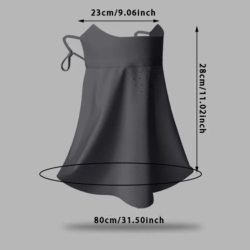 Women's Seamless Ice Silk-Like UV Face Mask – Ultra-Thin, Breathable & Sun Protection for Face