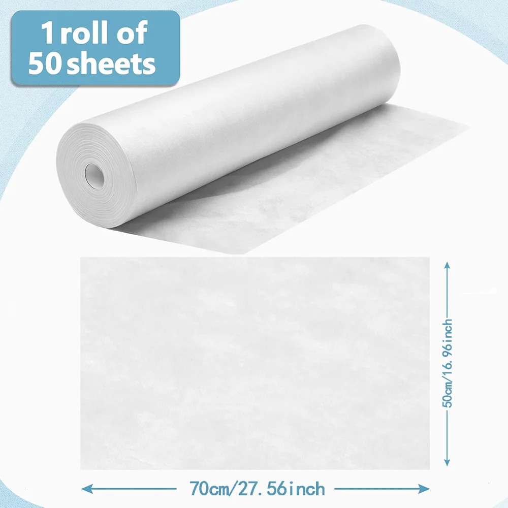 50pcs Massage Table Bed Sheets Non-Woven Fabric SPA Bed Covers Breathable Tattoo Table Cover for Spa Beauty Salon Hotel 70x50cm