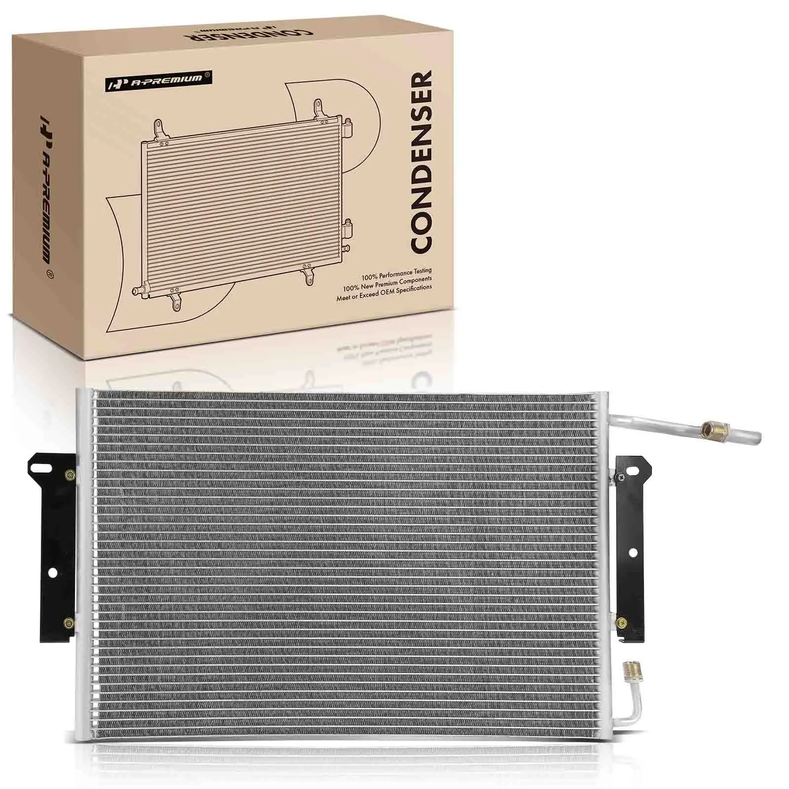 A-Premium A/C Condenser with Bracket for Buick Skylark 1994-1998 Pontiac Grand Am 1994-1998 Chevrolet Beretta Corsica 1994-1996