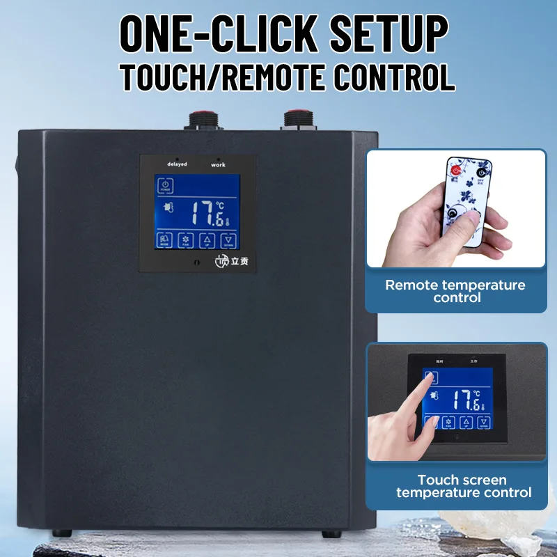 Pompa Zewnętrzna Filtr do Łazienki Lodowej LG-CY300 1/3HP Sterowana Pilotem lub Dotykowym Ekranem, Chłodnica Wody, Baseny, Dostępna od Ręki