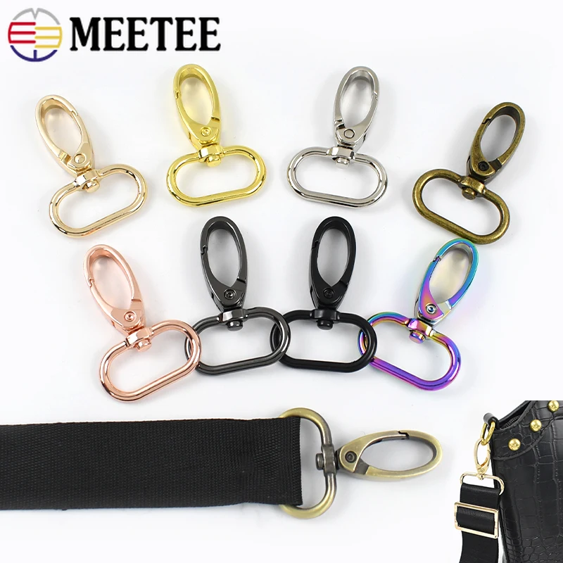 

10Pcs 13-38mm Metal Buckle Swivel Lobster Buckles for Keychain Spring Clasp Handbag Strap Hook Carabiner DIY Hardware Accessory