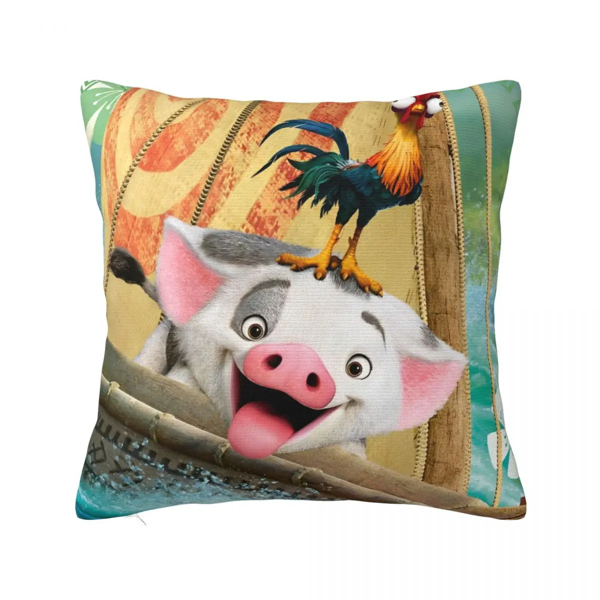 Moana 2 Movie Cute Pua and Heihei Pillowcases Product Soft Cushion Cover Decorations Pillow Case Cover Living Room Multiple Size