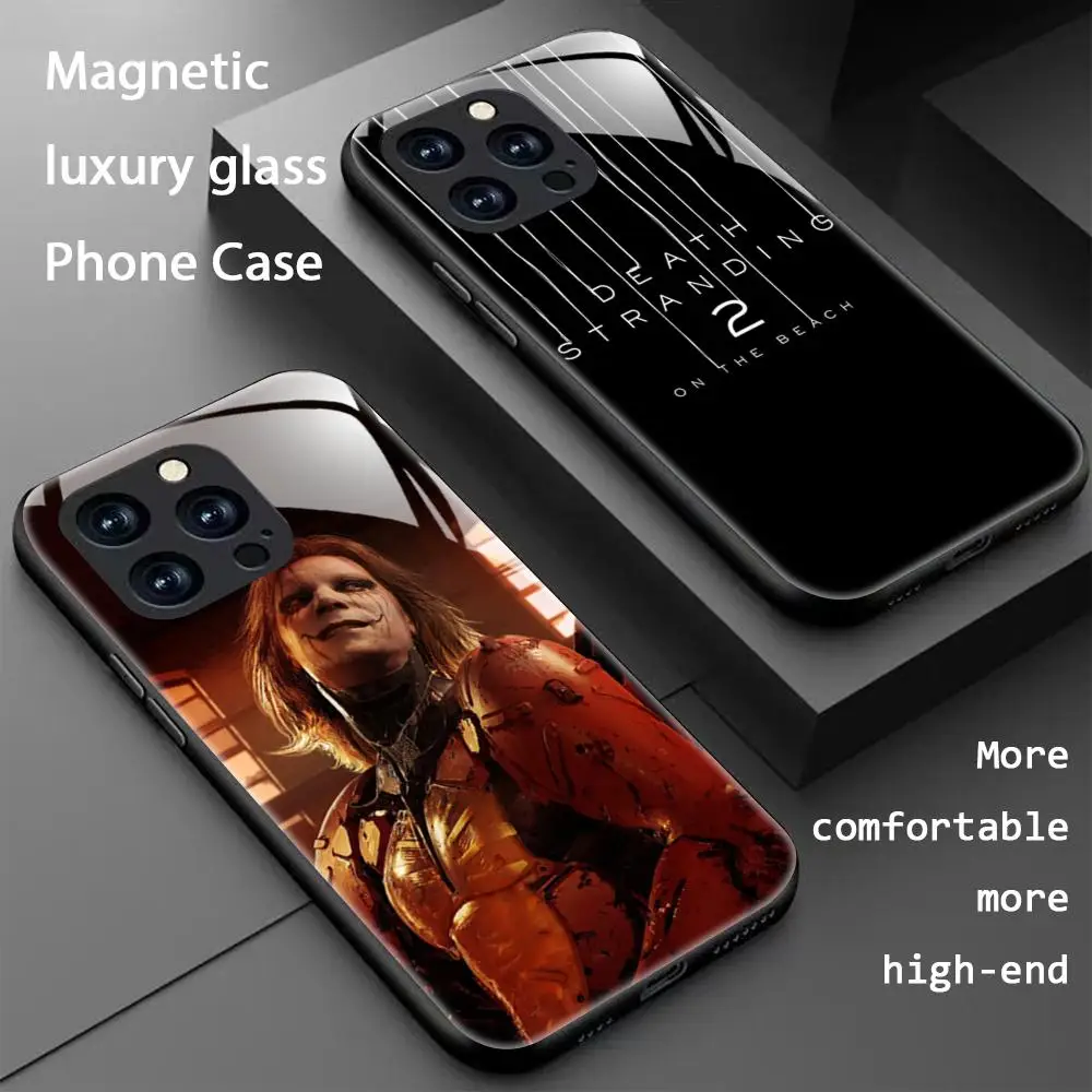 Funda magnética de cristal para teléfono Hot D-Death Strandings Game para iPhone 17 16 15 14 13 12 11 X XR XS 8 Plus Mini Pro Max