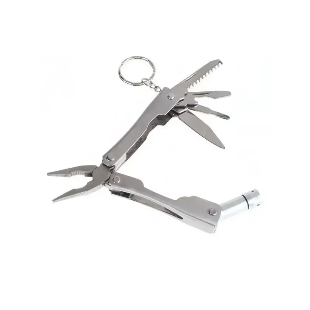 Mini pince multi-outils de haute qualité, légère, antirouille, pliante, en acier inoxydable, avec lumière Led, outils d'extérieur, randonnée