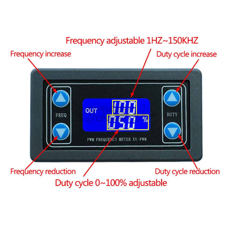 Original Adjustable Pulse Frequency Duty Ratio Square Wave Signal Generator PWM Dimming Speed Regulation 1Hz-150KHz