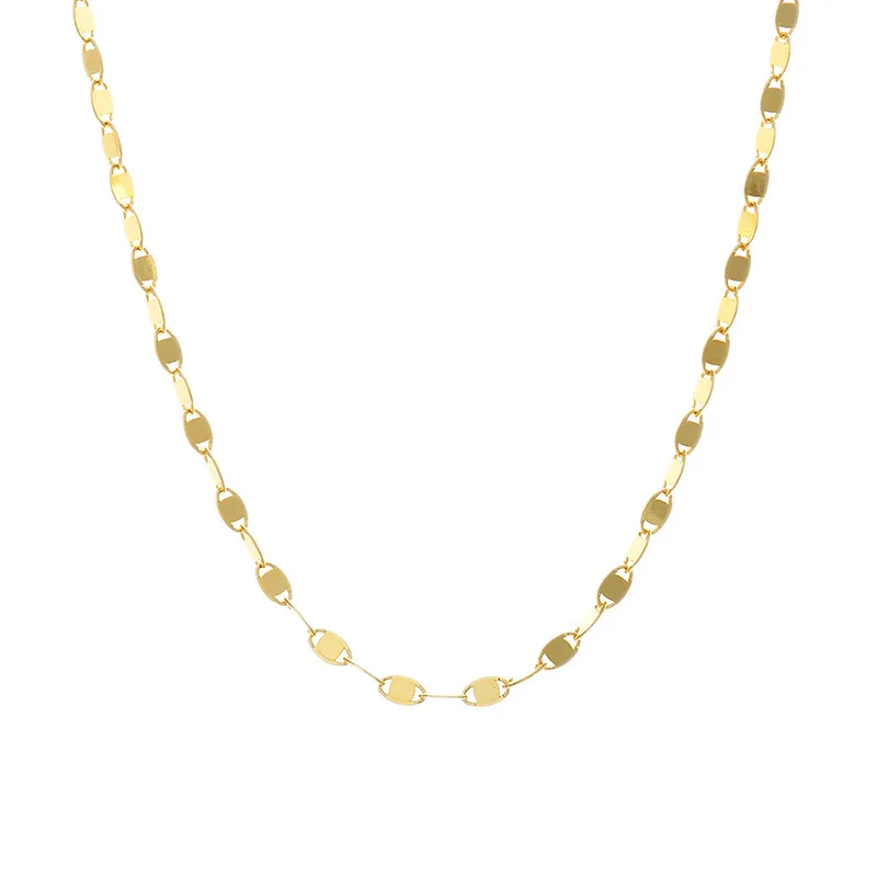 

2.5MM 925 Sterling Silver Anchor Chian Link Necklace For Women Simple Sparkling Trendy Resizable Stackable Chokers Necklace Gift