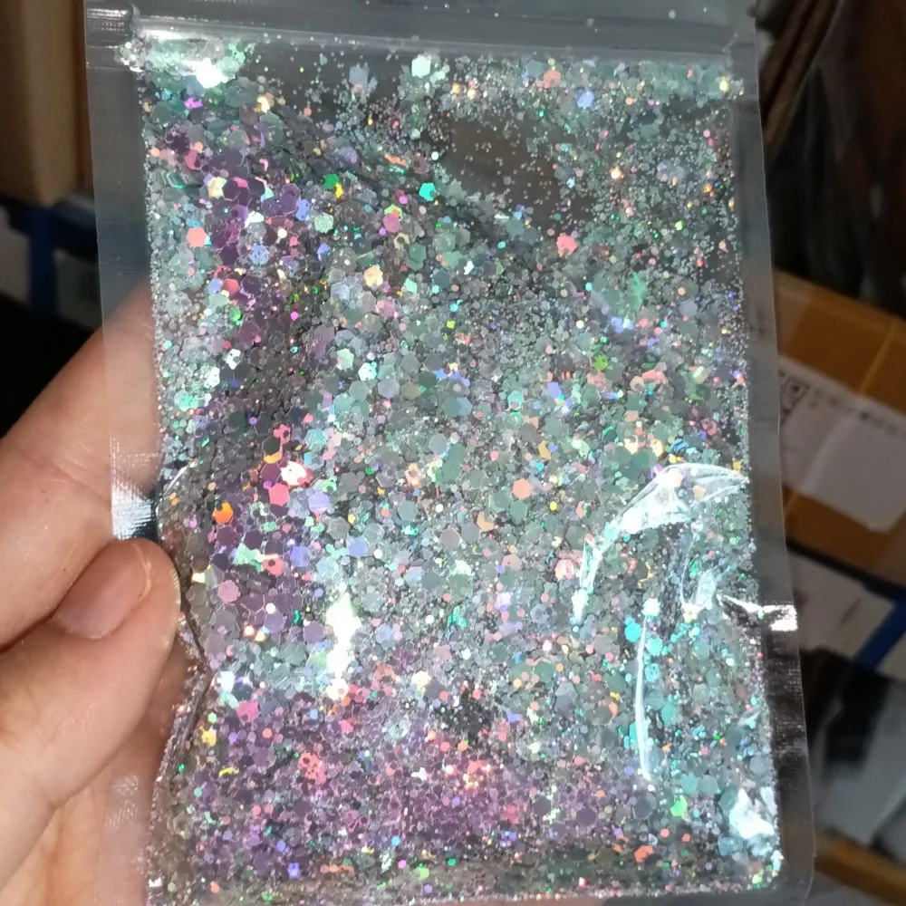 

50 г/упак. Русалка с блестками для дизайна ногтей Хамелеон блестящие массивные шестиугольные радужные красочные блестки блестящие чешуйки маникюр художественное украшение