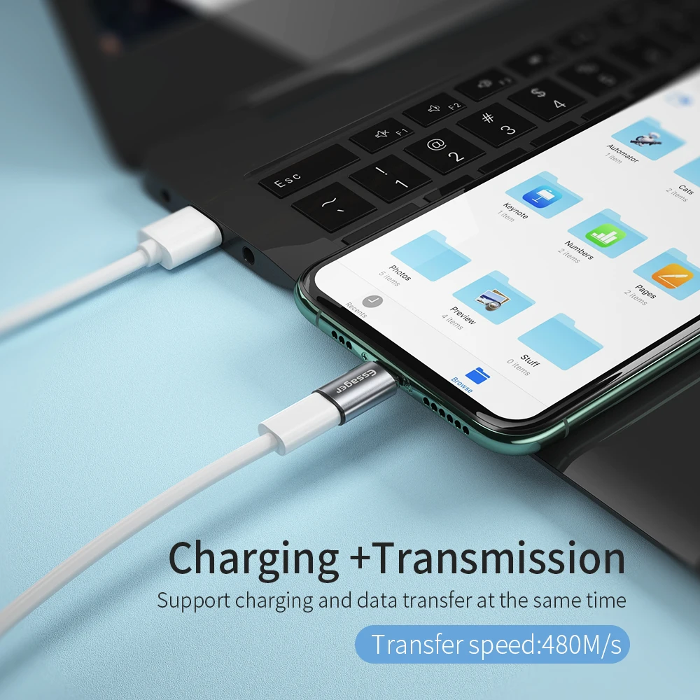 Essager-Adaptador Magnético Micro USB, Cabo Conector, Conversores Tipo C Masculino, iPhone, Xiaomi, Samsung, Ímã