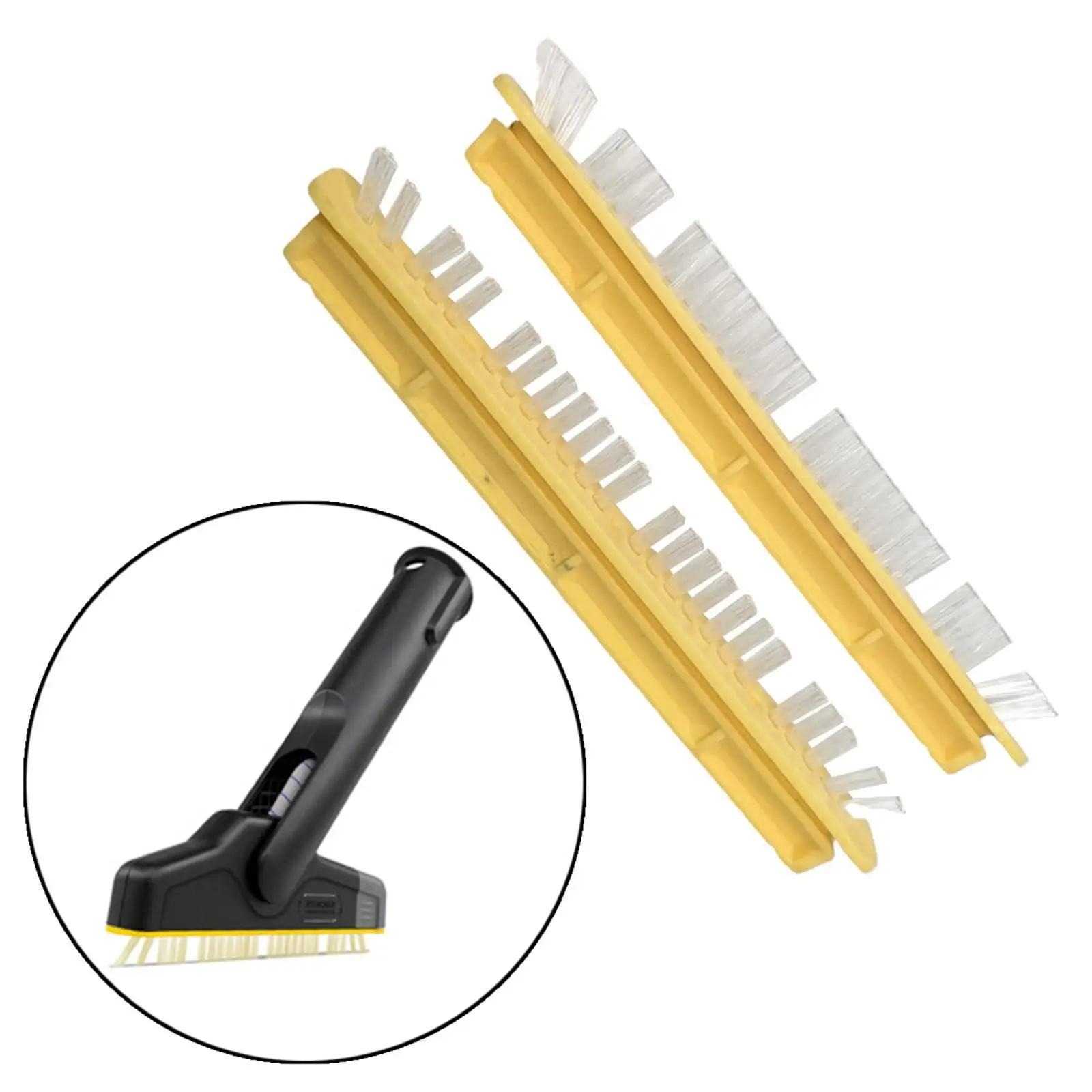 2 cabezales de cepillo para Limpiador de vapor, accesorios para fregona, accesorio práctico, piezas de fregona, cerdas duras, piezas de limpiador a vapor, boquillas para SC1-5