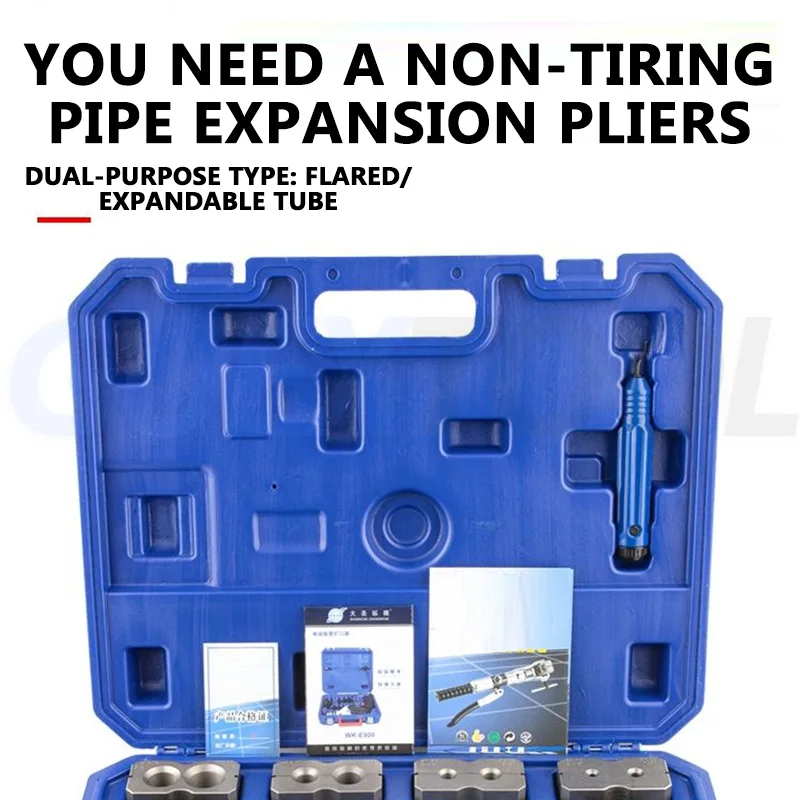 Kit di strumenti per l'espansore del tubo idraulico di funzionamento manuale,Lever Hydraulic Pipe Expander Pipe Fuel Line Flaring Tools,HVAC Tool, per l'installazione della condotta / manutenzione del sistema di raffre