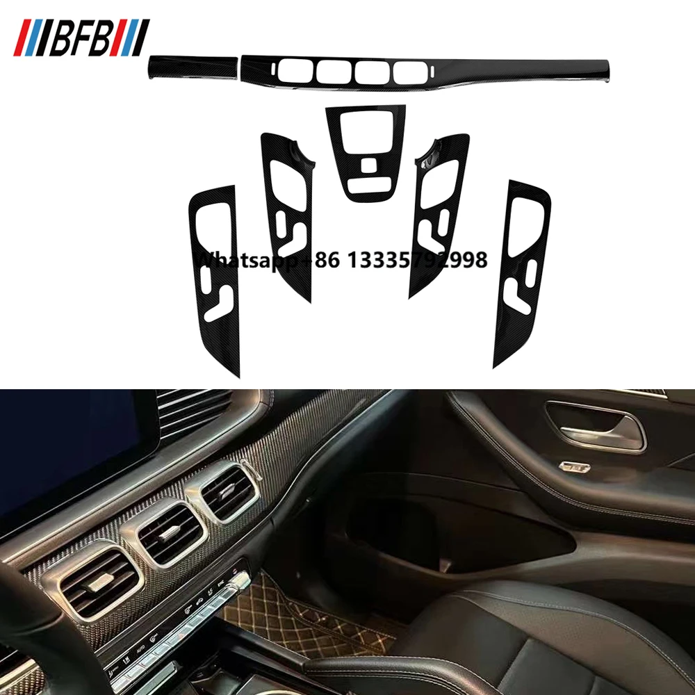 

BFB Real Carbon Interior Trims Center Console Cover Dashboard Cover Door Trim for Mercedes W167 GLE Class 2019up 7Pcs