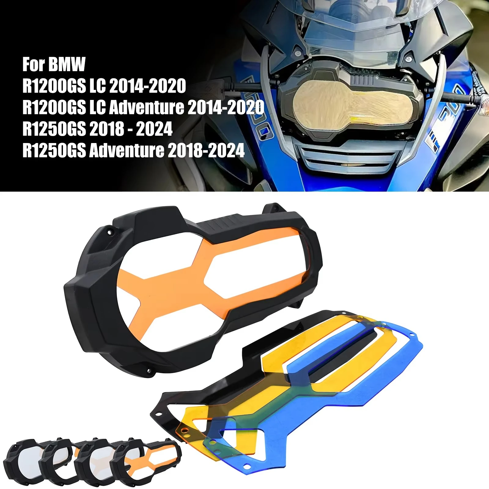 

Для BMW R1250GS и Adventure 2018-2024 для R1200GS LC Adventure 2014-2020, защита для фар мотоцикла, защитная крышка для фар