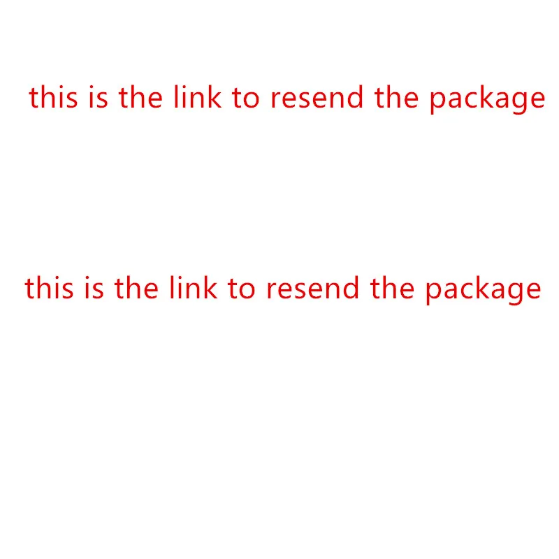 Este é o link para reenviar o pacote