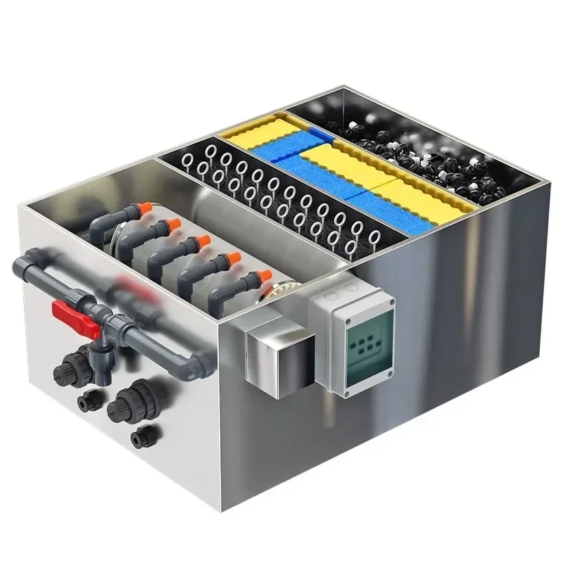 Stainless Steel Micro Screen Drum Filter Aquaculture Fish Pond Water Recirculation System Waste Removal Equipment