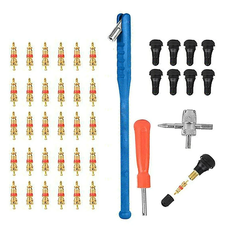 

43Pcs Valve Installation Tool Kit Tire Valve Stem Tool Puller And Installation Set