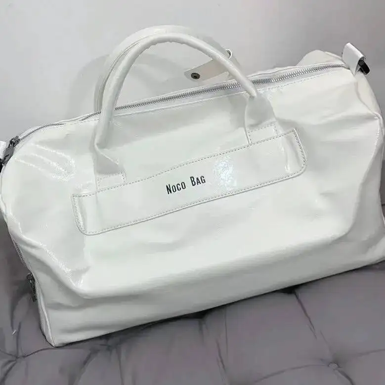 Bloom Sport White Shoulder Bags Wallet Women Travel Leather Large Capacity Tote Handbag Dry Wet Separation Fiess Bag New